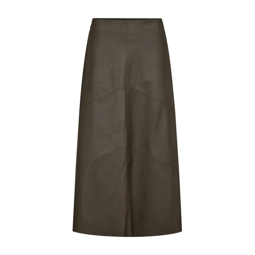 Freequent leatherlook rok bruin
