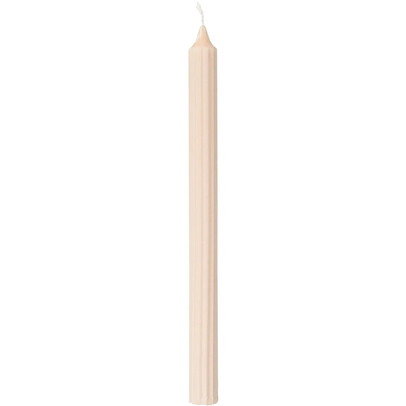 YaYa Classic ribbed dinner candle Ecru