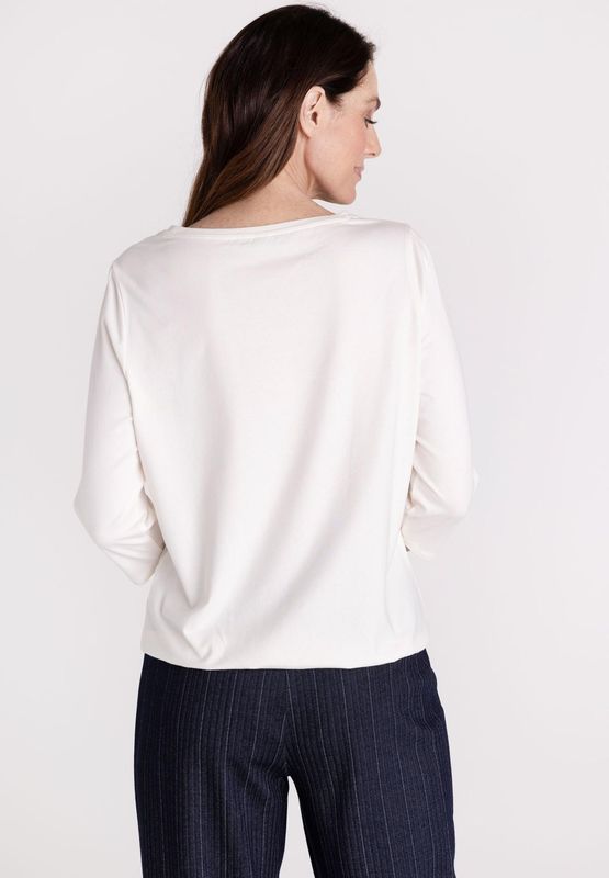 Frank Walder Shirt met Blauwe print Wit