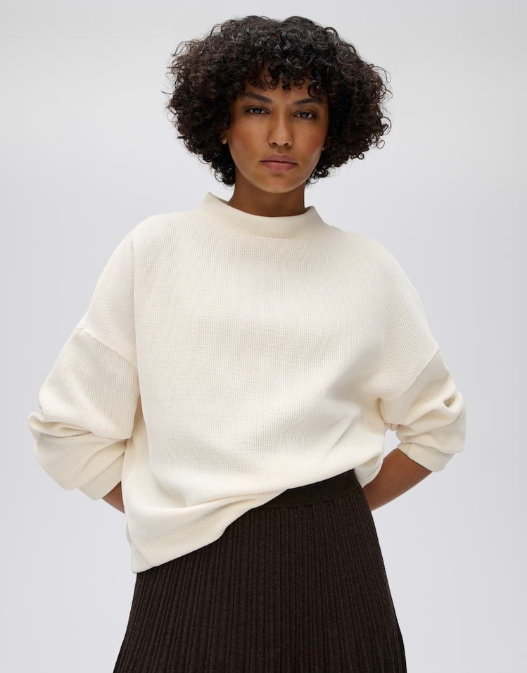 Opus Gestructureerd sweatshirt met een fluweelachtige corduroy-look