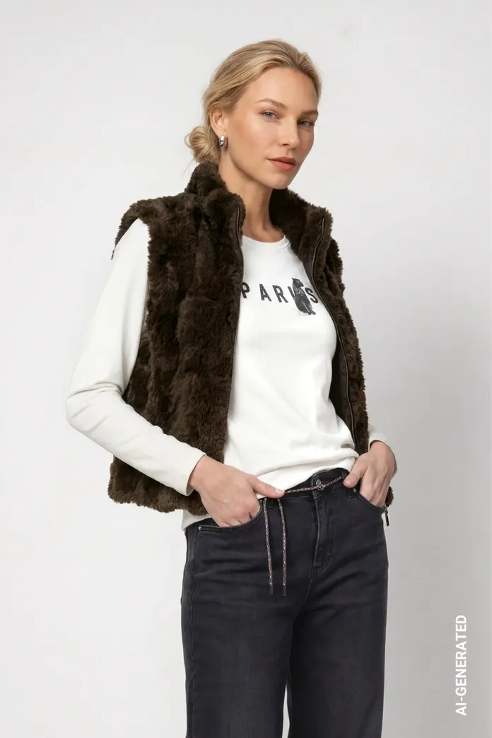 Monari Bodywarmer Donker Bruin
