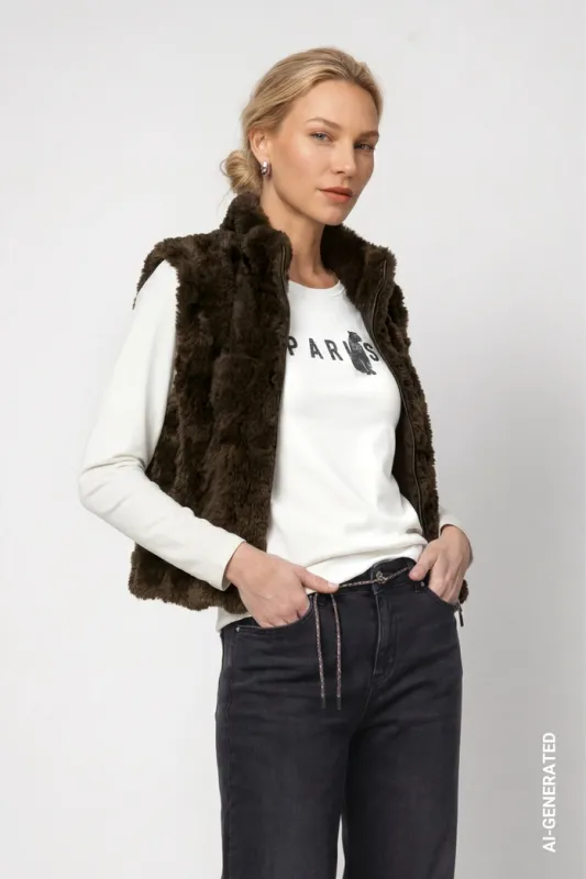 Monari Bodywarmer Donker Bruin