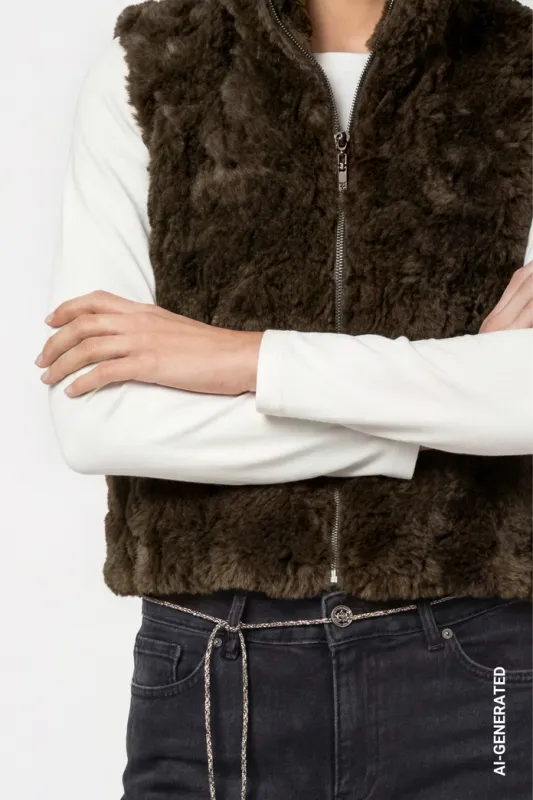 Monari Bodywarmer Donker Bruin
