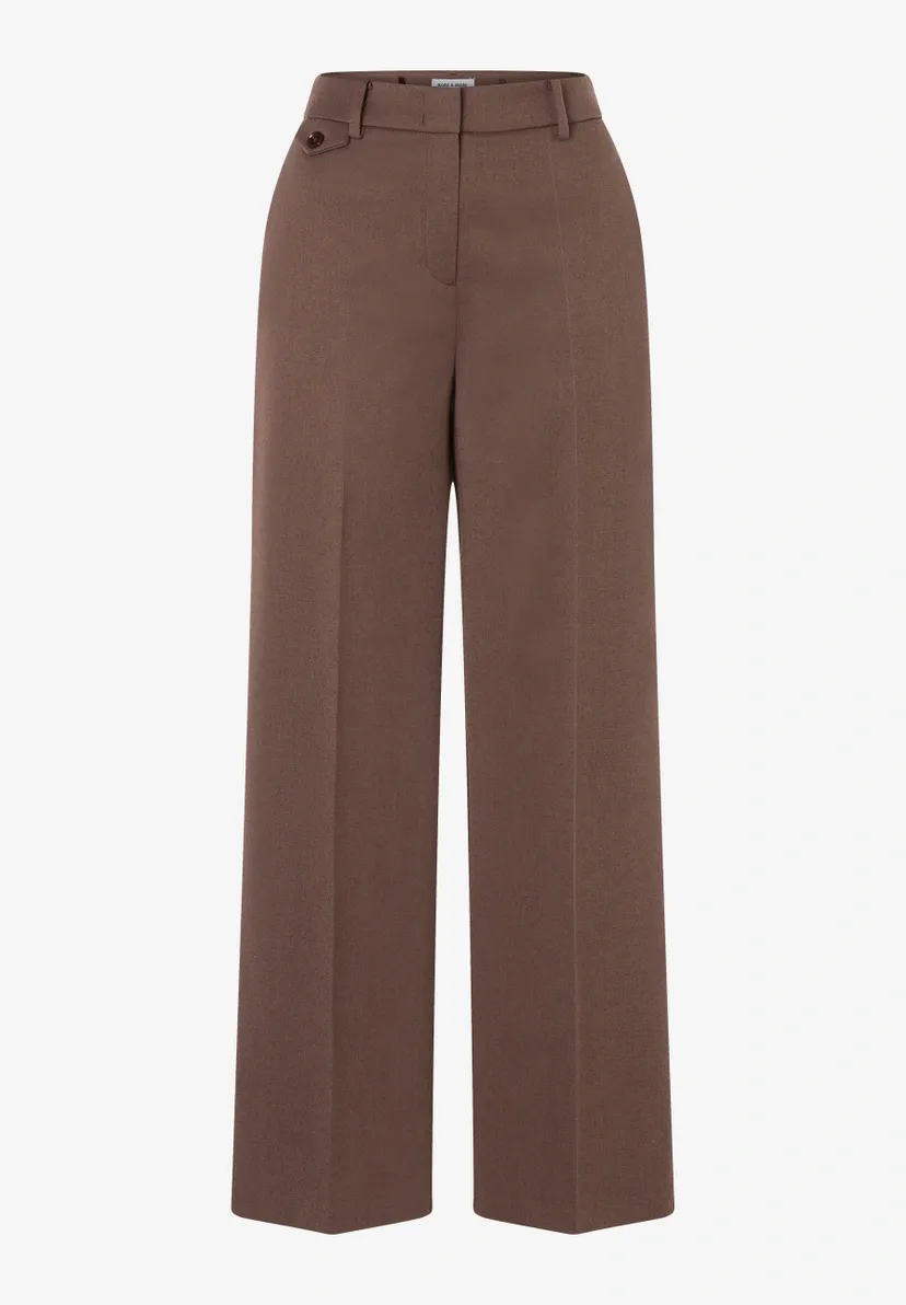 More &amp; More wide leg broek bruin