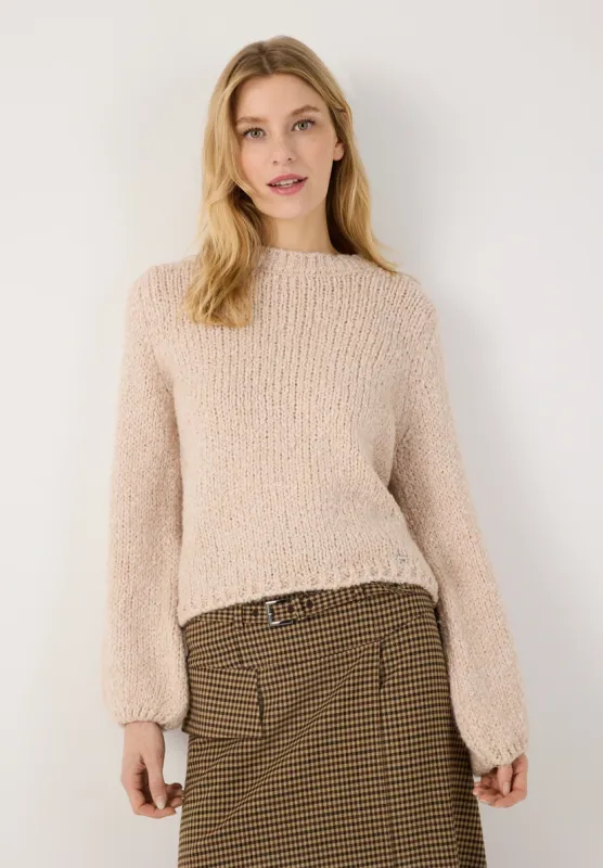 More &amp; More Trui met wijde mouwen Beige