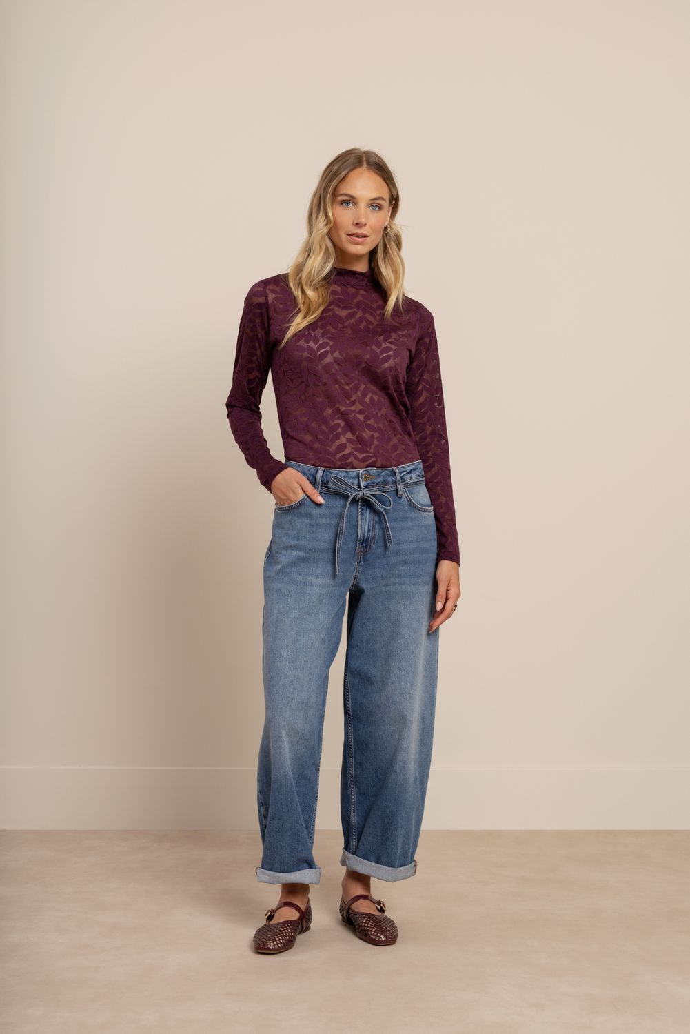 Studio Anneloes Reagan lace top Paars