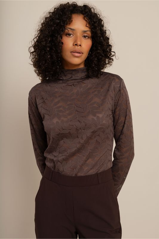 Studio Anneloes Reagan lace top Bruin