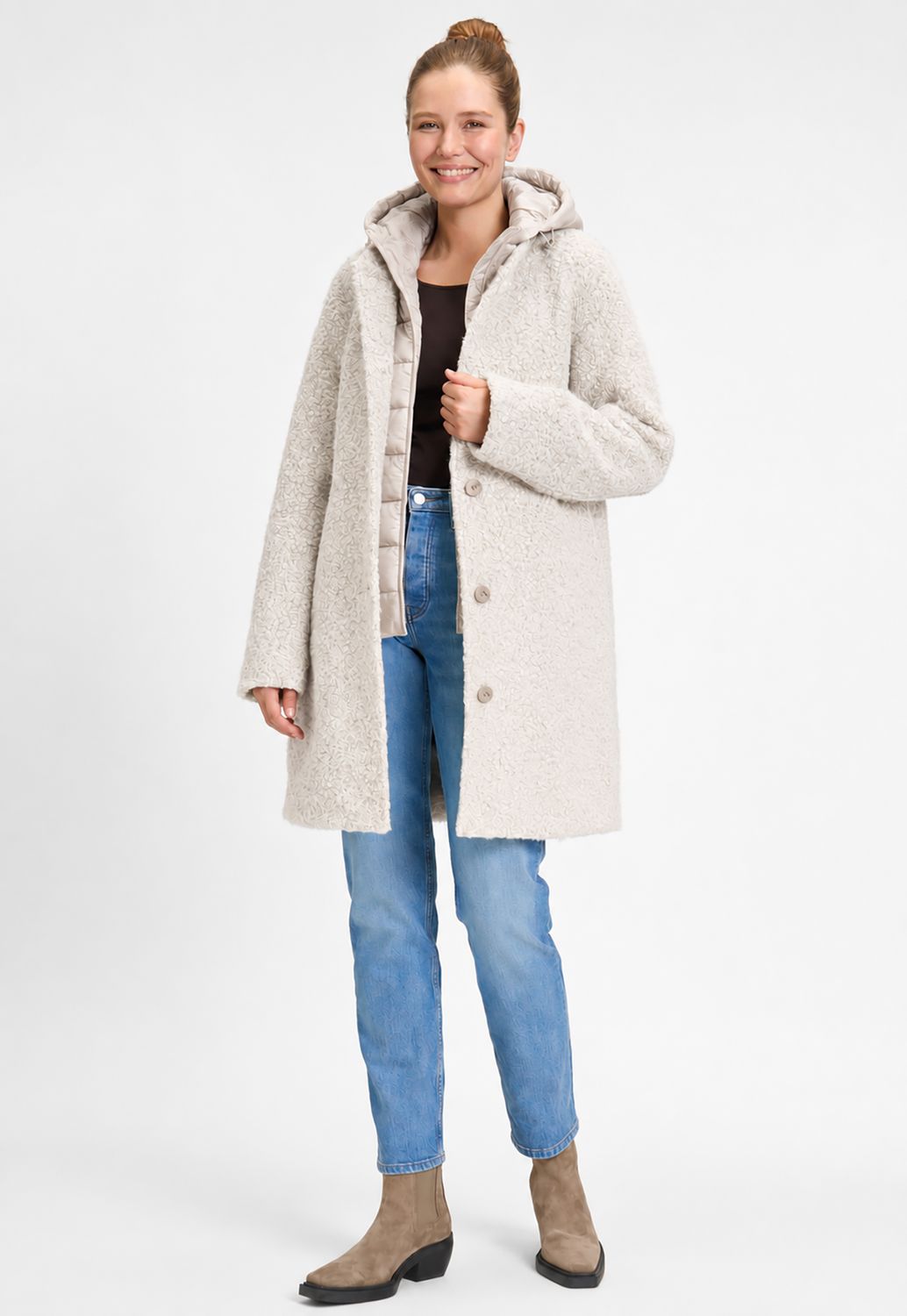 Covered Ladies KNITTED jacket Greige