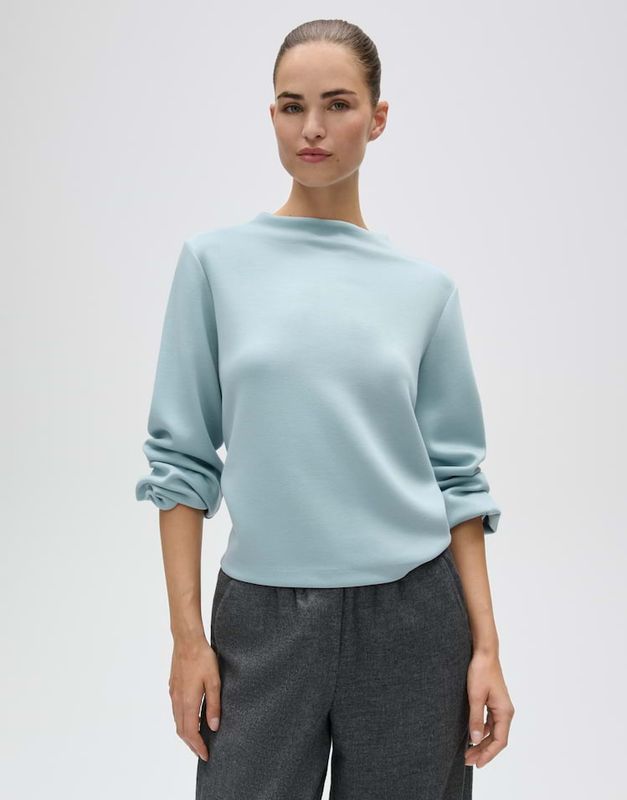 Opus Sweatshirt met plooidetail op de rug, regular fit