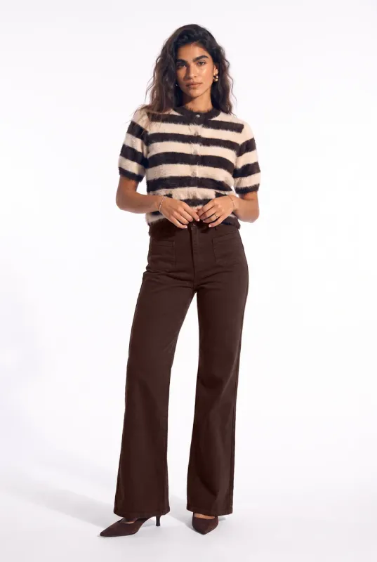 Florez Ana Flared Pocket Bruin