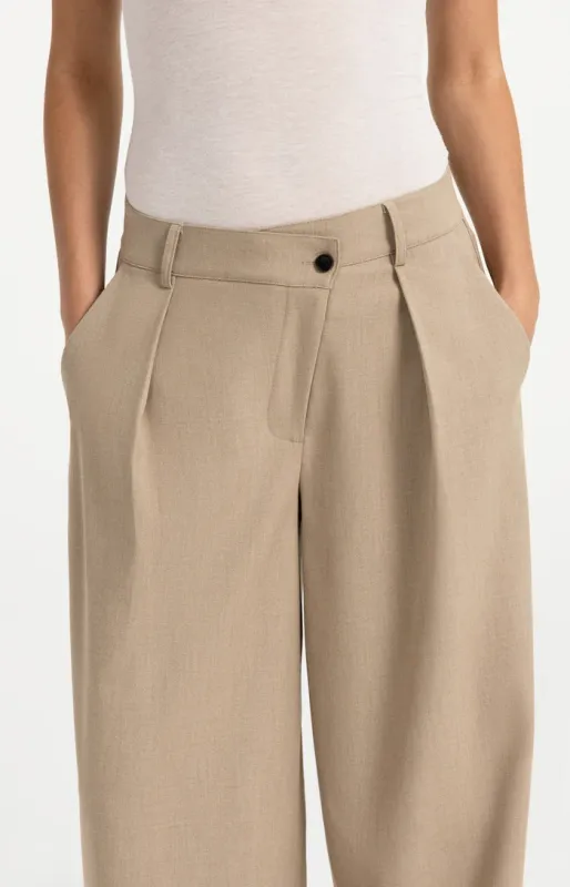 YAYA pantalon overslagsluiting Beige
