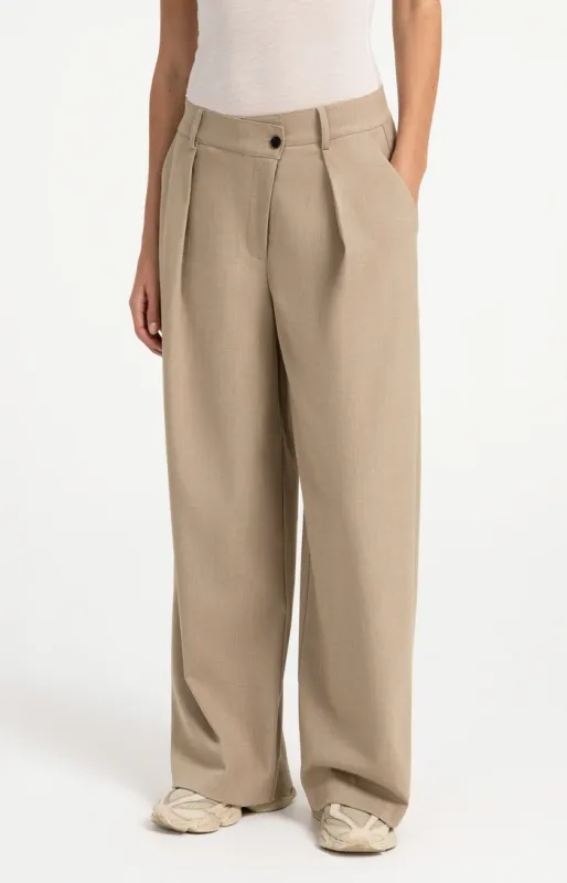 YAYA pantalon overslagsluiting Beige