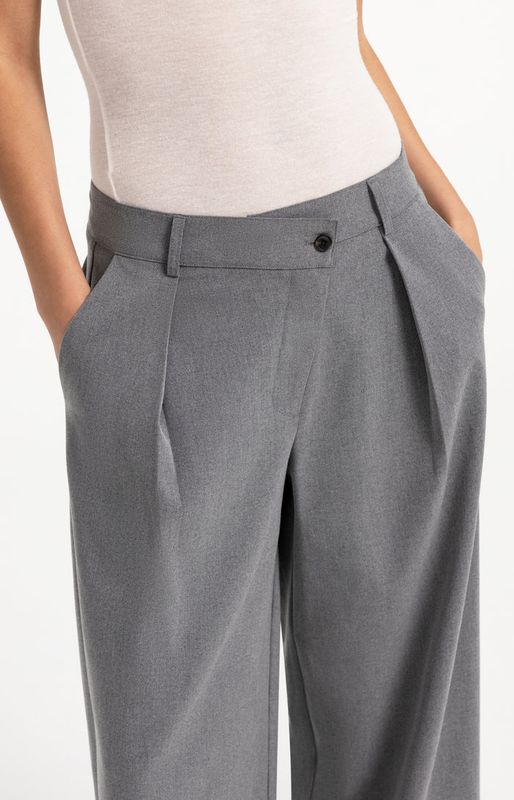 YAYA pantalon overslagsluiting Grijs