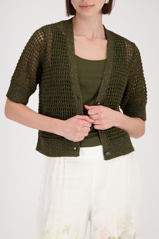 Monari Gebreide Vest Groen