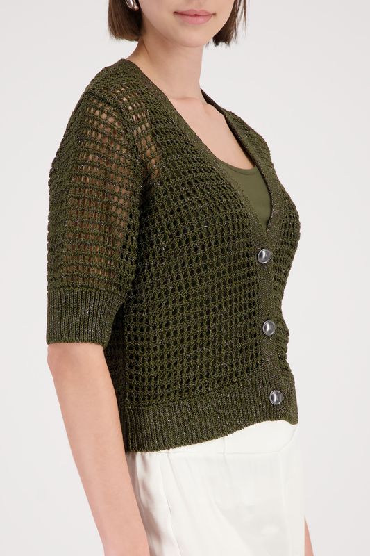 Monari Gebreide Vest Groen
