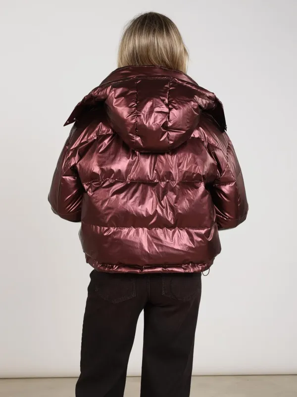 Nukus Melodi Winterjas Metallic Rood