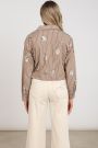 Nukus Gestreepte Blouse Bruin