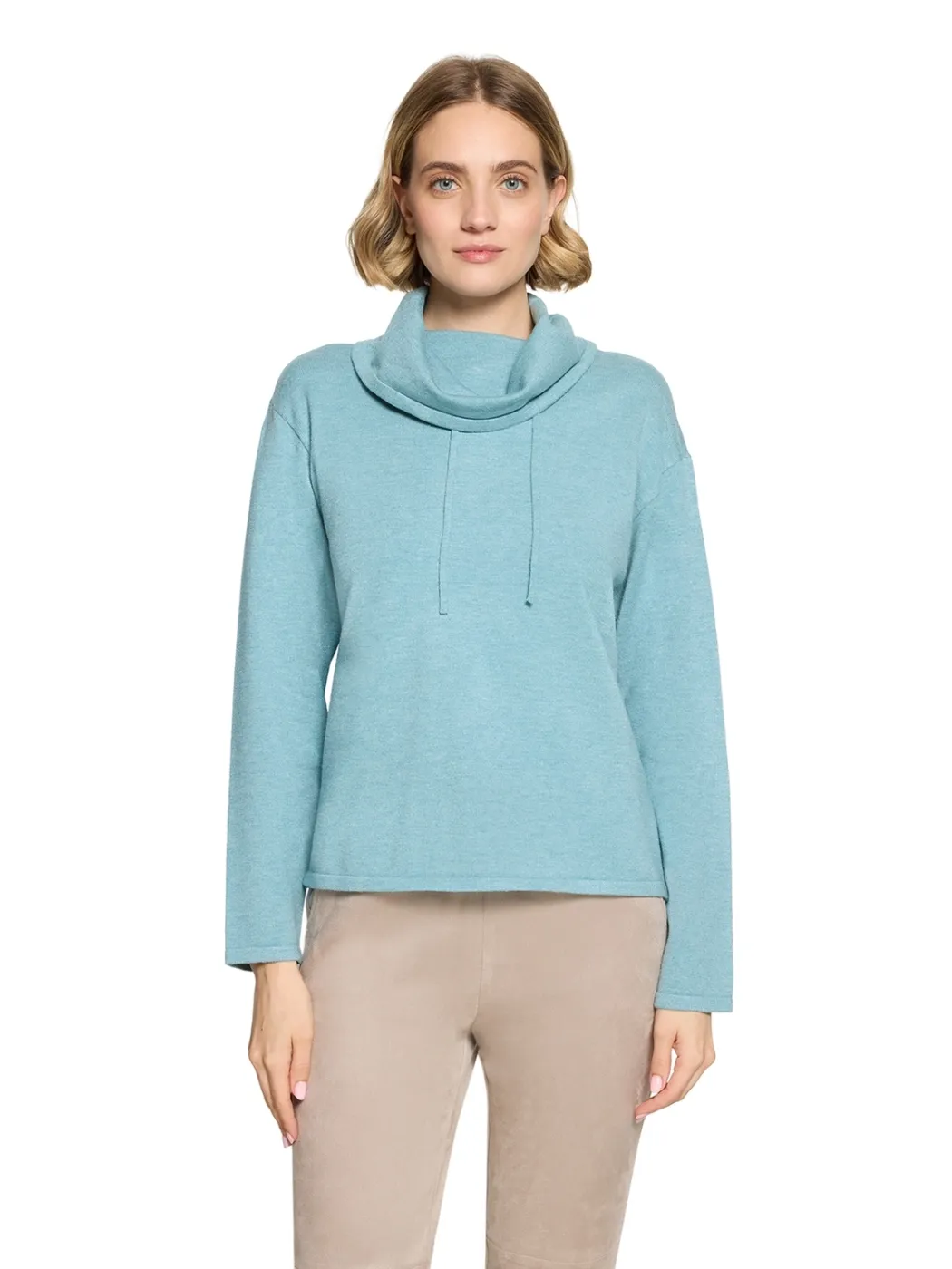 Betty Barclay Trui met openstaande kraag blauw