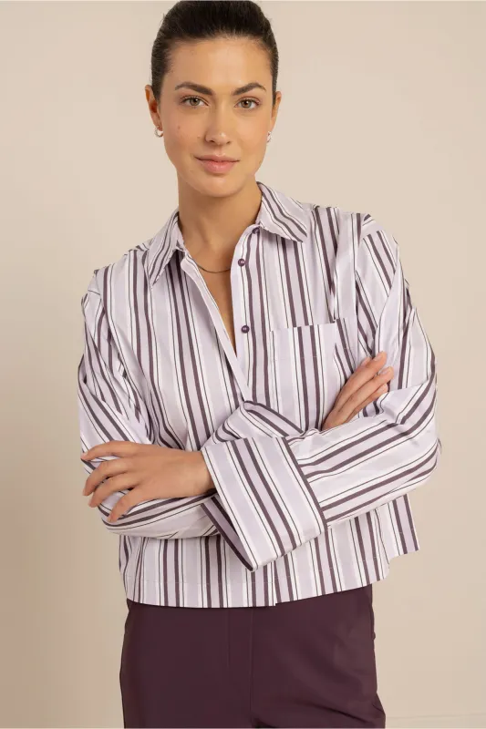 Studio Anneloes streep Blouse Paars