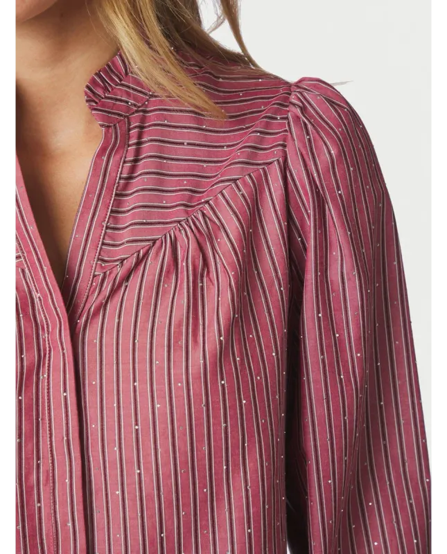 Neo Noir Astrida streepjes Blouse Roze