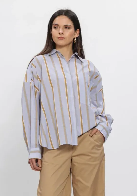 Beaumont blauwe deborah blouse Beaumont blauwe deborah blouse
