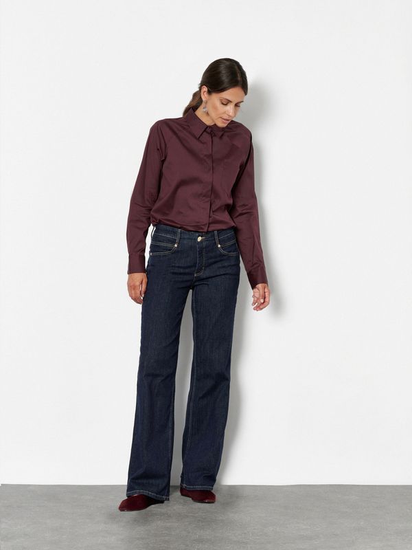 Toni Liv Wide Broek Blauw