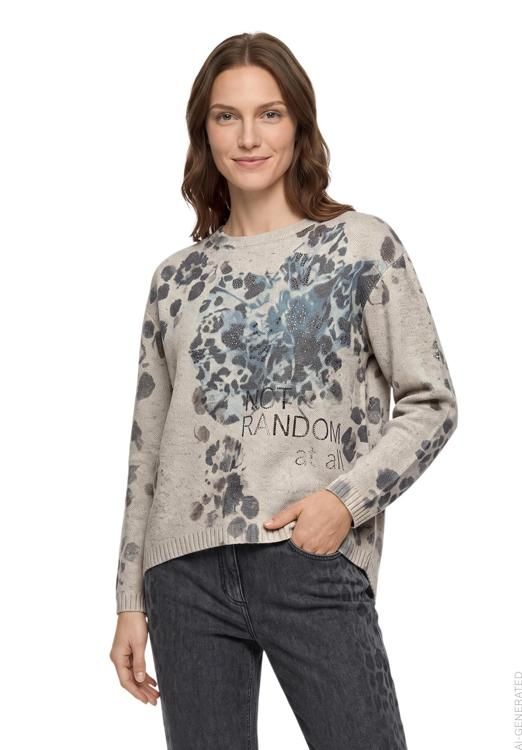 Betty Barclay Gebreide trui Beige/Blauw