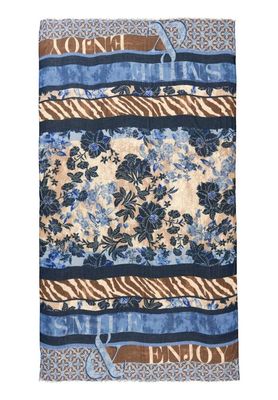 Betty Barclay sjaal blauw print