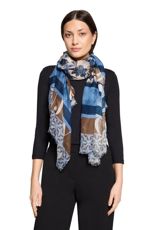 Betty Barclay sjaal blauw print