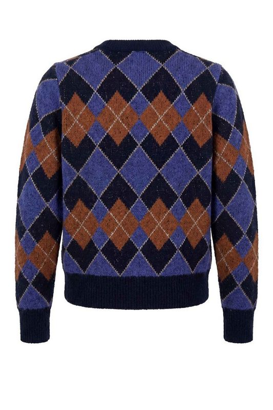 Roberto Sarto Argyle patroon Vest Paars/Bruin