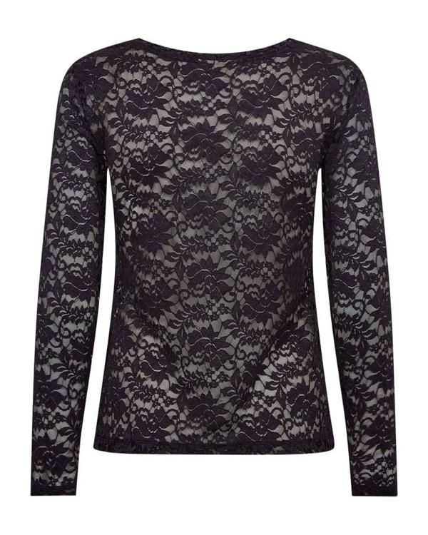 Freequent kanten shirt Paars
