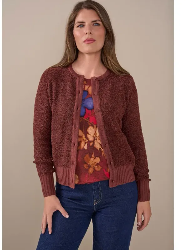 Roberto Sarto Vest bouclé Bruin