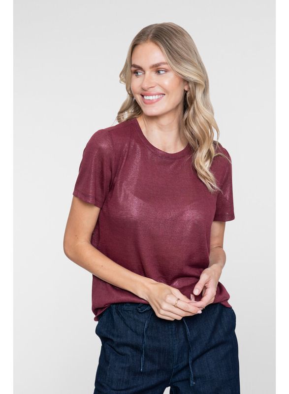 Geisha T-shirt round neck foil Rood