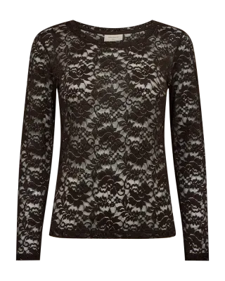 Freequent Kanten Shirt Bruin