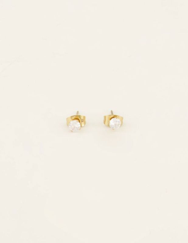 My Jewellery studs met transparante steen