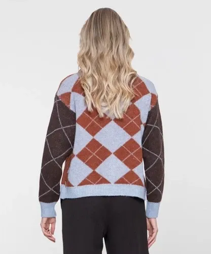 Geisha Vest argyle Bruin