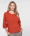 Geisha trui 3/4 mouwen Oranje