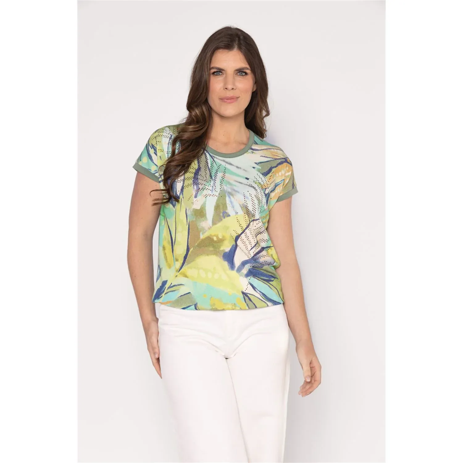 Roberto Sarto Blouson ronde hals Groen
