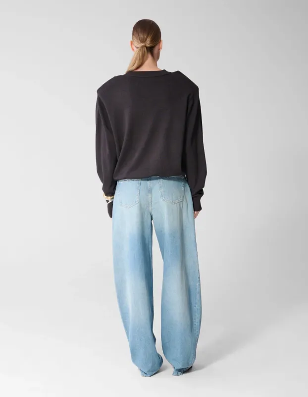 Shoeby Gebreide Trui Donkergrijs