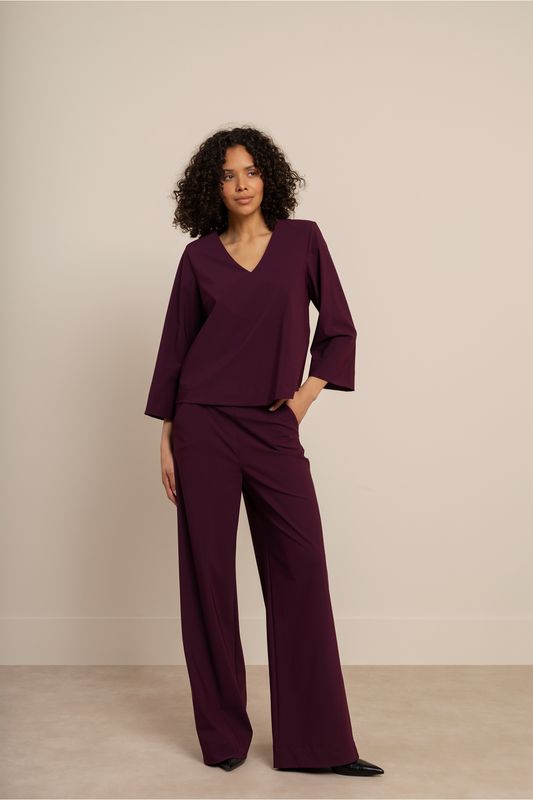 Studio Anneloes Lexie bonded trousers Rood
