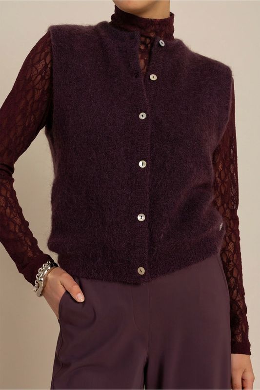 Studio Anneloes Bibi sls cardigan Paars