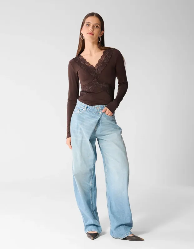 Shoeby Kanten body Bruin