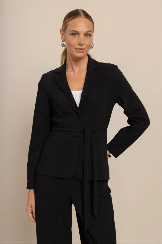 Studio Anneloes Elin bonded blazer Zwart