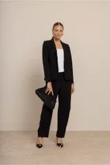 Studio Anneloes Elin bonded blazer Zwart