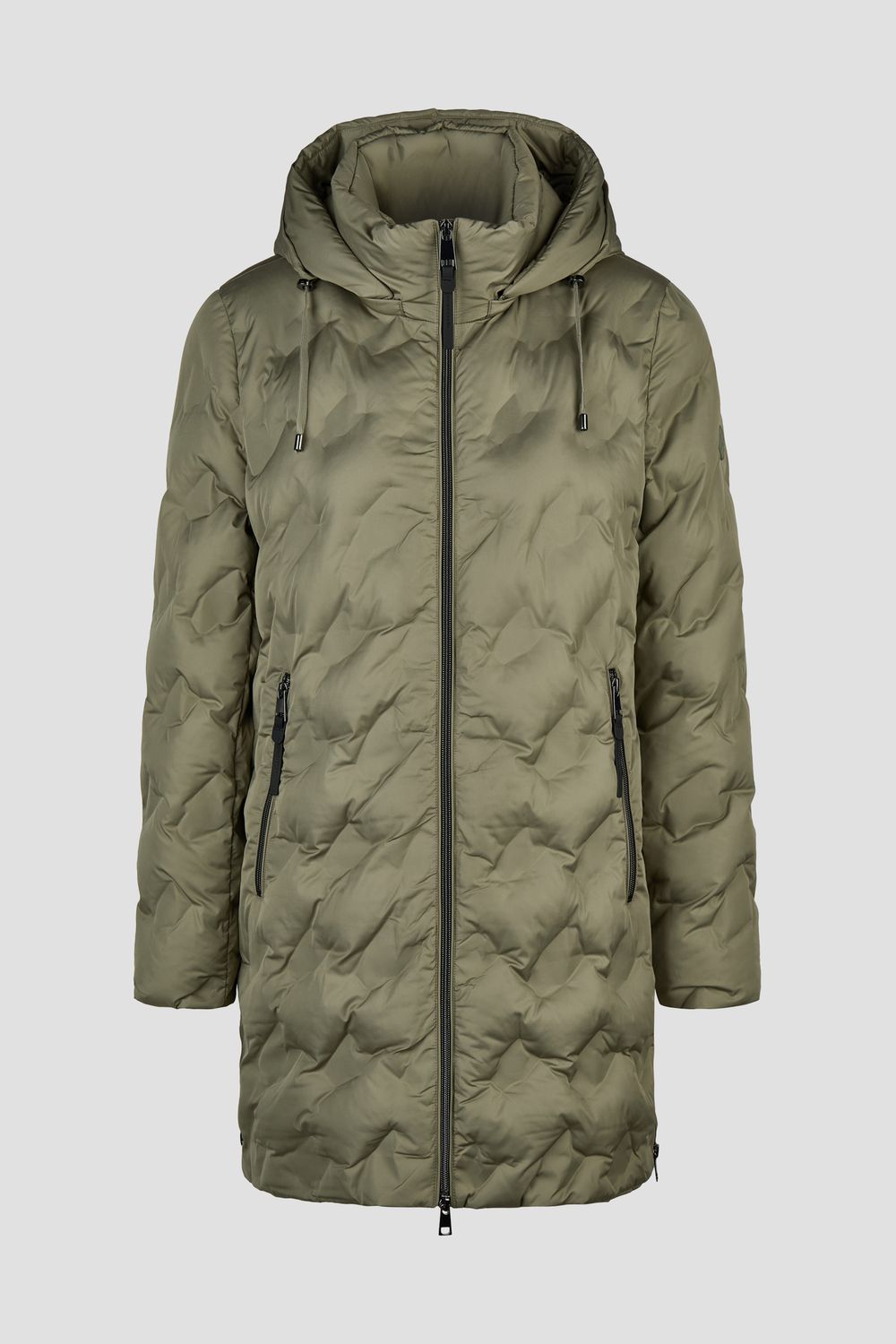 Barbara Lebek Mantel met capuchon groen