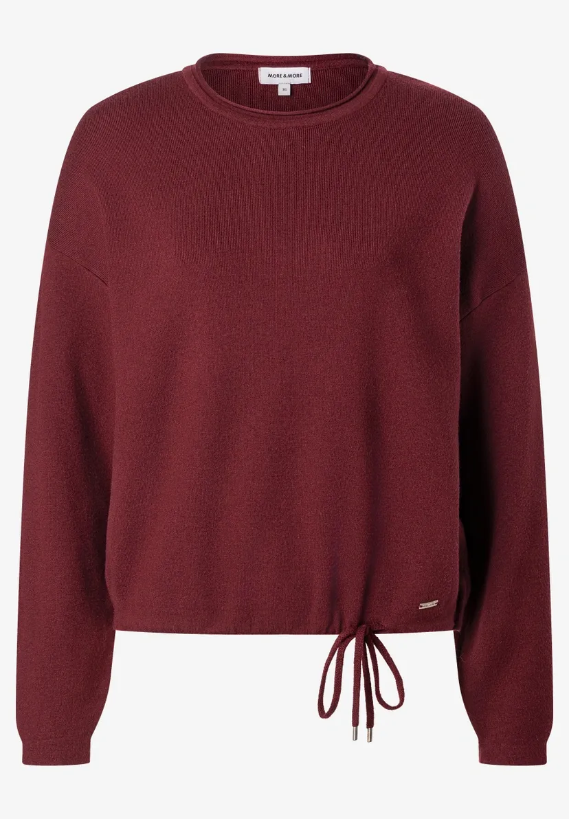 moreandmore Trui met trekkoord Rood
