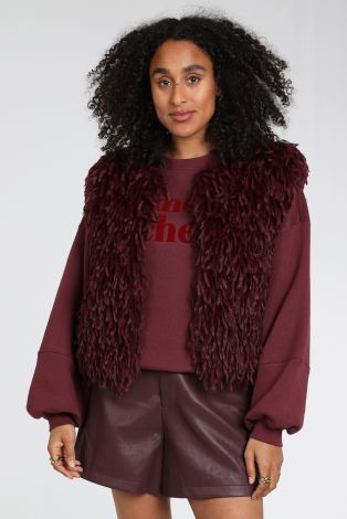 Nukus Mila Gilet Feather Rood