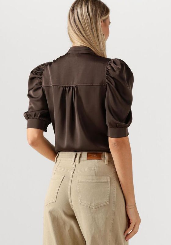 Neo Noir Roella Heavy Sateen Blouse Bruin 162590