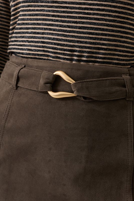 Garcia suède rok Grijs