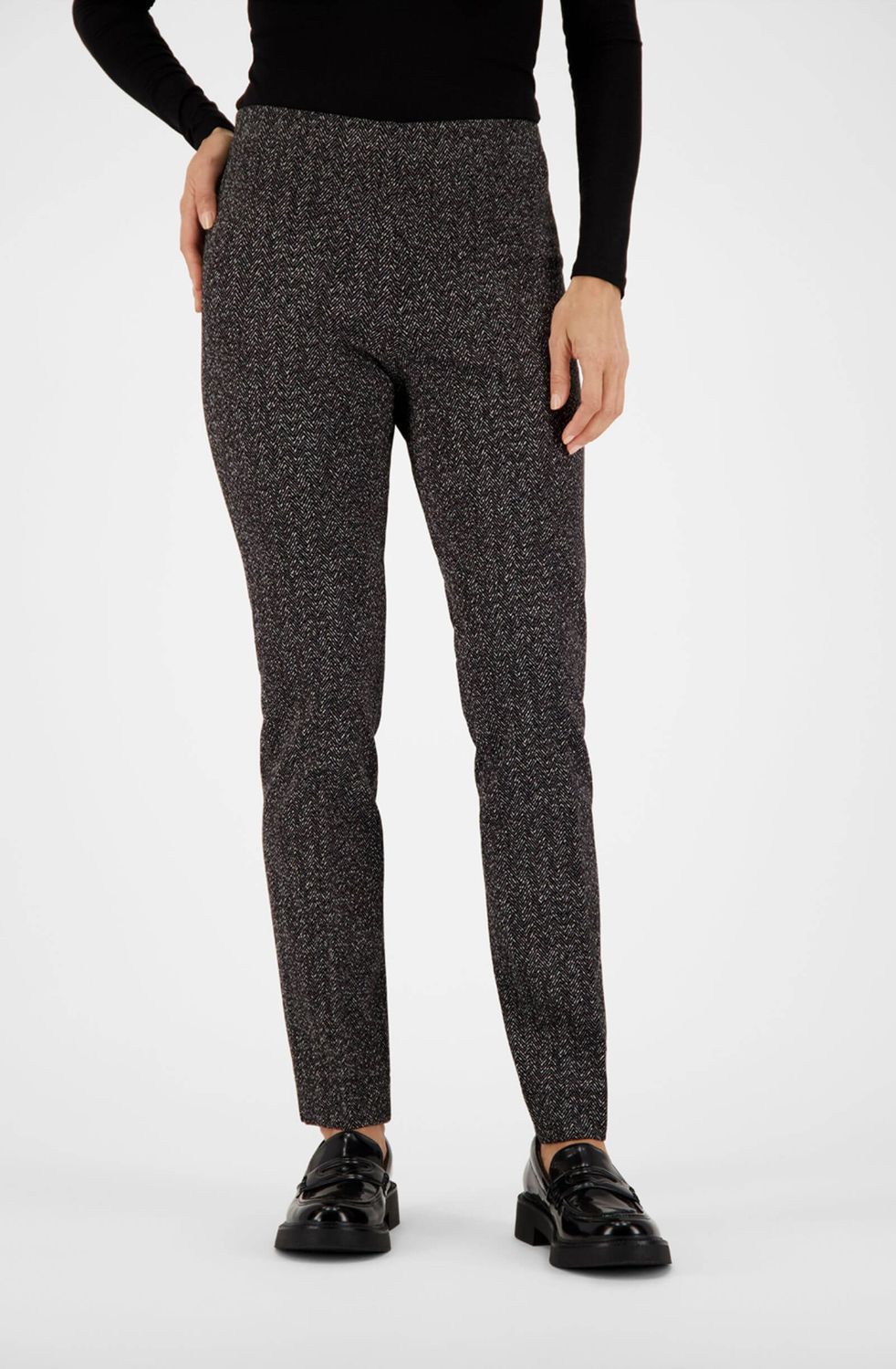 Gardeur smalle broek Zwart